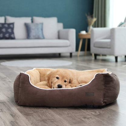 Lit pour chien Nancy's S/L/XXL - Coussin amovible - Panier pour chien - Marron/Beige - 27 x 75 x 110 cm