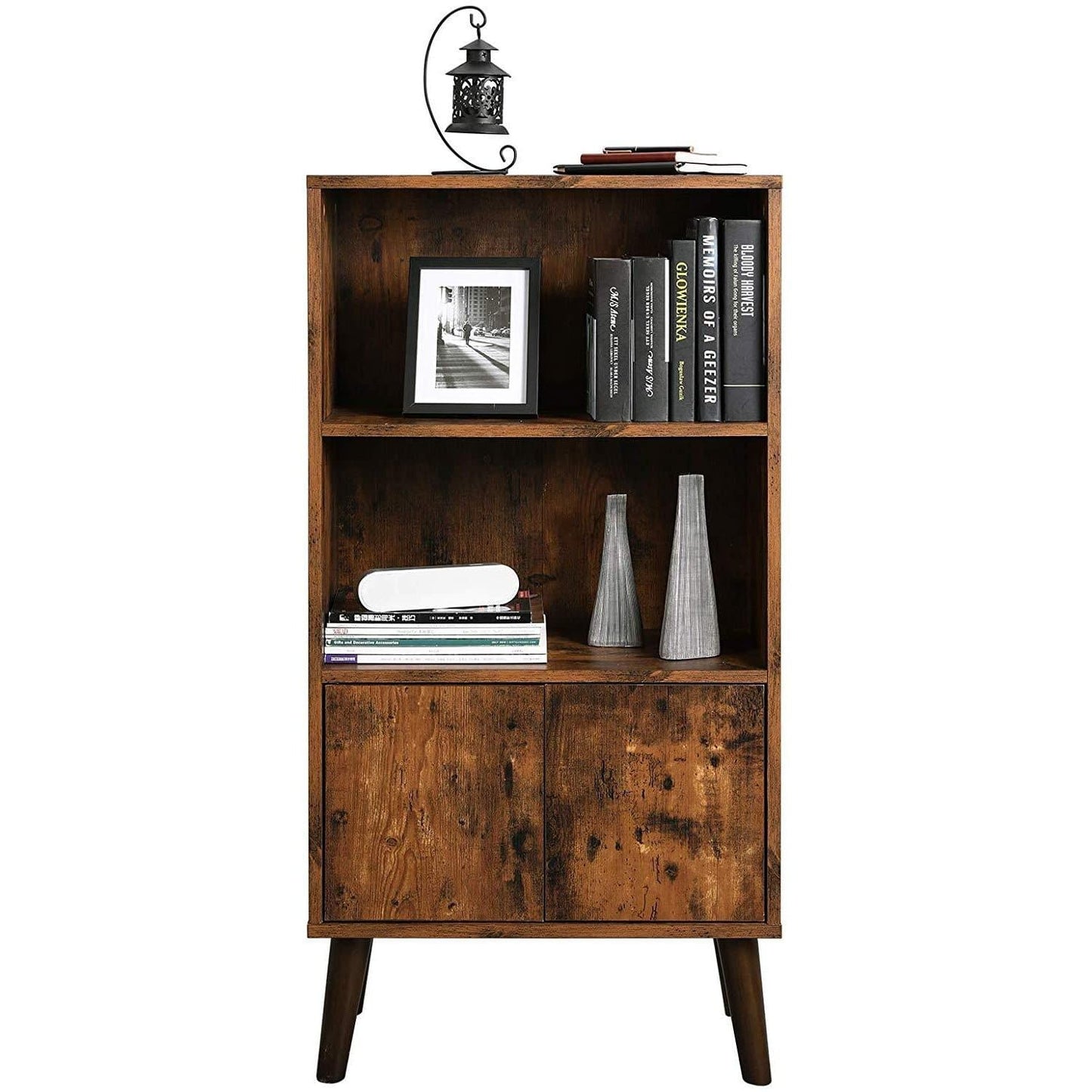 Nancy's Cambridge Retro Boekenkast - Vintage Houten Kast - Kasten - 120 x 60 x 30 cm