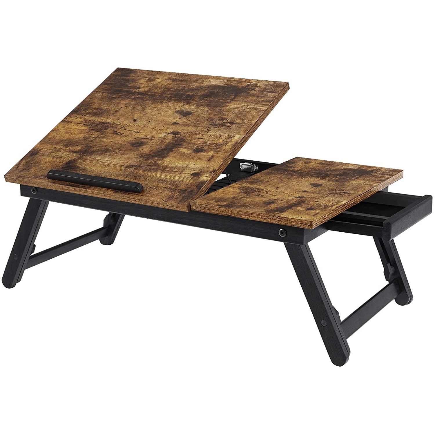 Nancy's Sandy Laptopstandaard - Laptopbureau - Ontbijttafel - In Hoogte Verstelbaar - Bruin