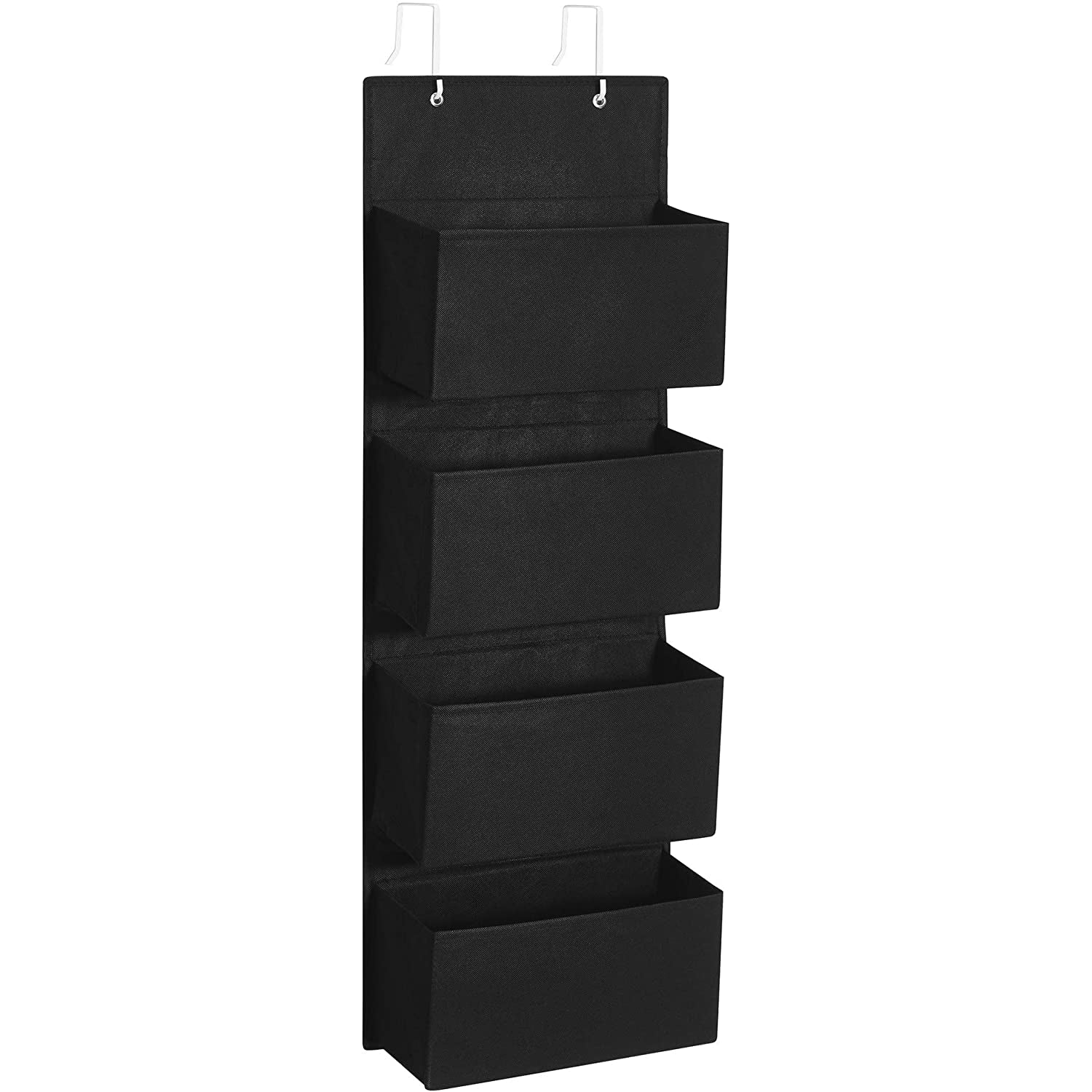 Organisateur Maricopa de Nancy - Organisateur suspendu - 4 compartiments - Rangement - Porte - Noir - 33,5 x 12 x 100 cm