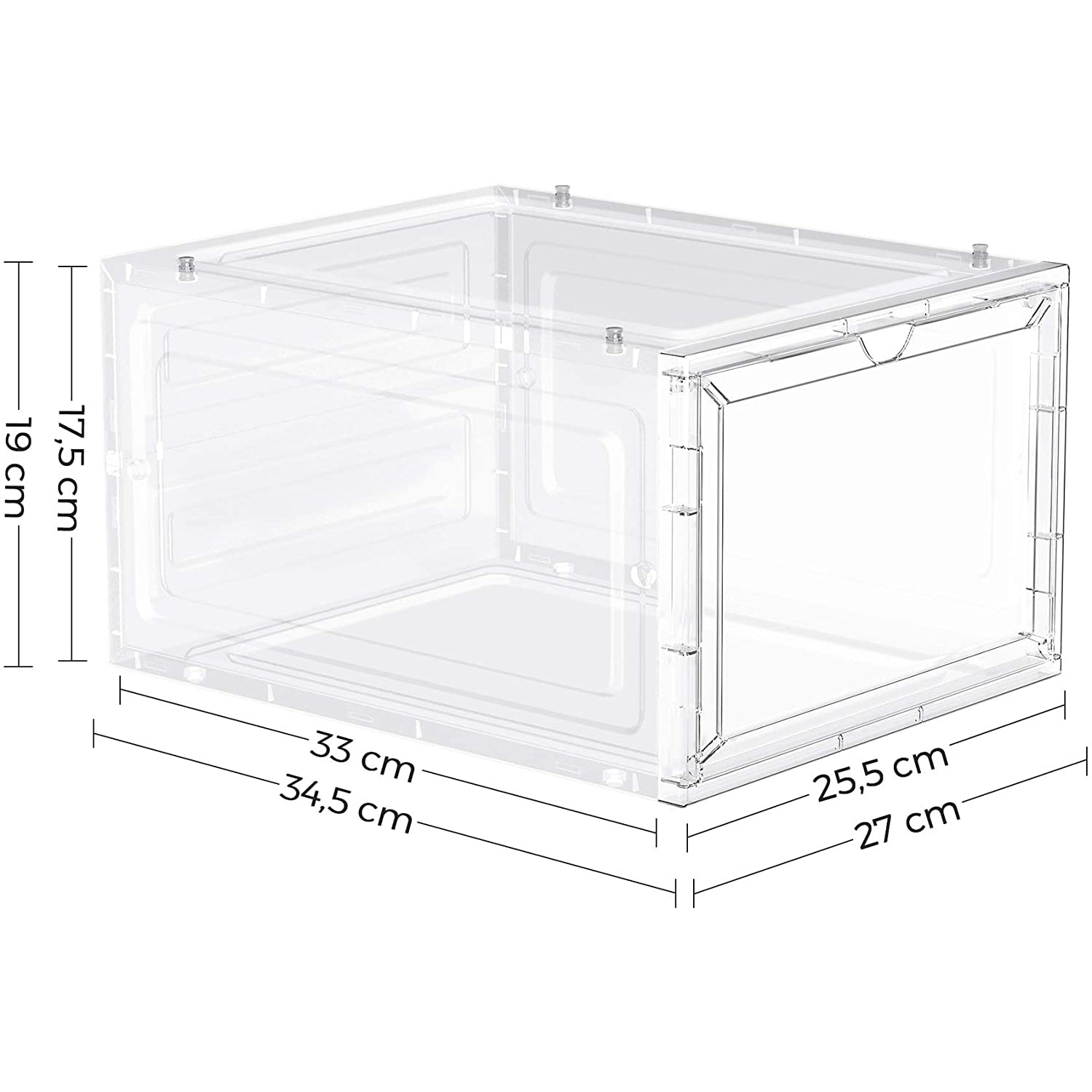 Nancy's Ribamar Schoenenboxen - Opbergboxen - Schoenen Organizers - Stapelbaar - Transparant