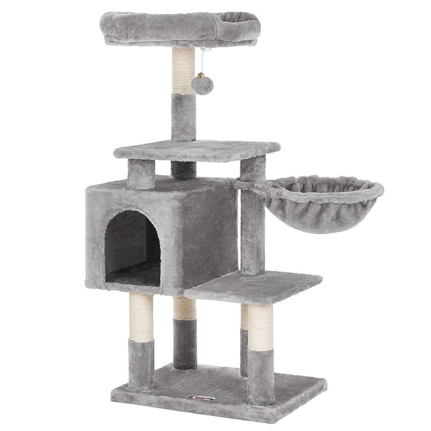 Nancy's Multilevel Kattenboom - Kat toren - Krabpaal - Klimboom voor katten - Lichtgrijs - 50 x 40 x 110 cm