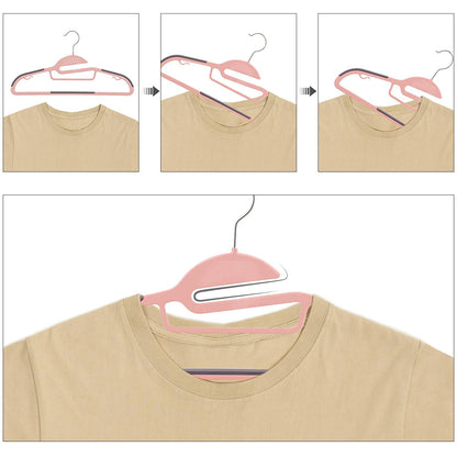 Nancy's Fog Lake Kledinghangers - 20 Stuks - Premium - Anti-Slip - Draaibare Haak - Roze - Grijs - ‎41.5 x 21.5 x 0.5 cm