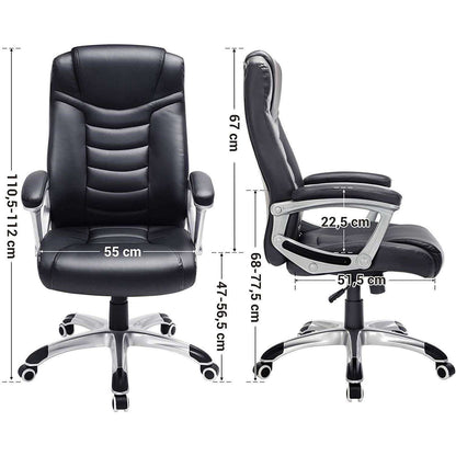Chaise de bureau Nancy's Manhattan Luxury Design Manager - Chaise de direction ergonomique - Simili cuir - Robuste
