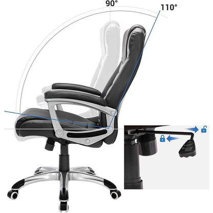 Chaise de bureau Nancy's Manhattan Luxury Design Manager - Chaise de direction ergonomique - Simili cuir - Robuste