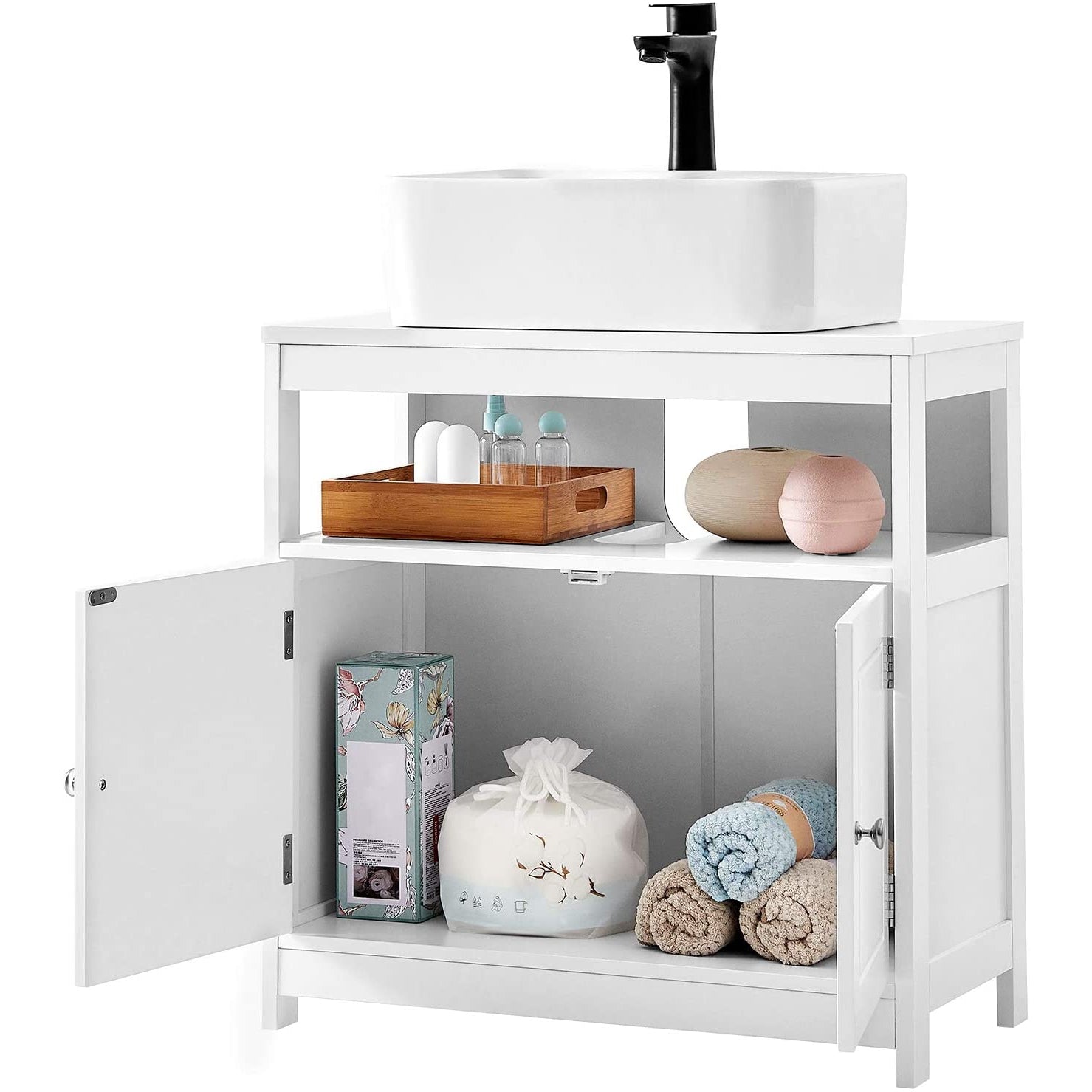 Nancy's Bradford Washbasin base cabinet - Bathroom cabinet - Base cabinet - Scandinavian - White - MDF - 60 x 30 x 60 cm