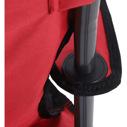 Nancy's Foley Camping chair - Folding chair - Bottle holder - Outdoor - Foam - Red - Black - Iron - Fabric - 90 x 55 x 102 cm