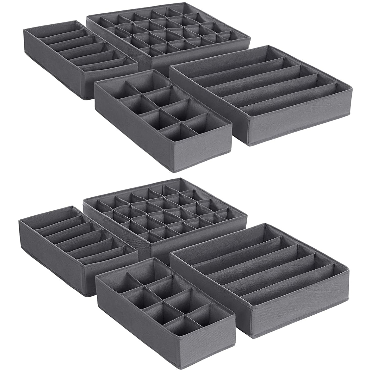 Nancy's Fridays Organizers - Opbergdozen - Opbergboxen - Grijs - Stof - Diverse afmetingen