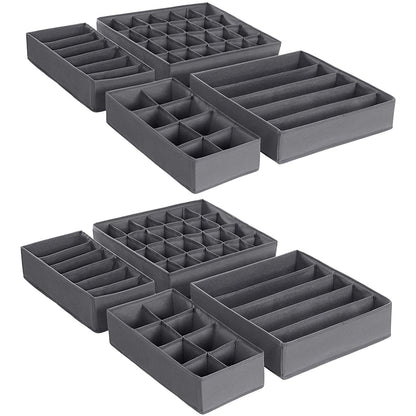 Nancy's Fridays Organizers - Opbergdozen - Opbergboxen - Grijs - Stof - Diverse afmetingen