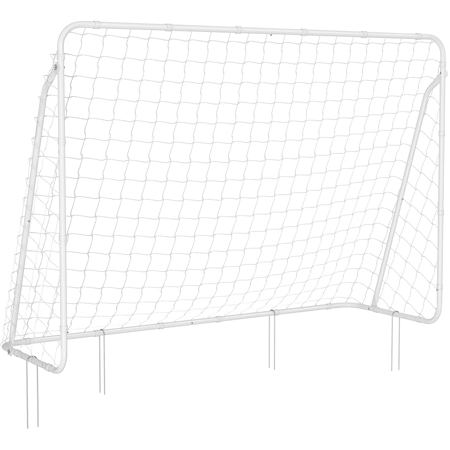 But de football Nancy's Flyline Lake - Fer - Facile à monter et à démonter - Blanc - 215 x 76 x 150 cm