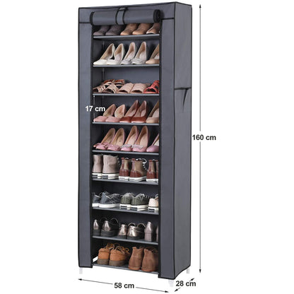 Étagère à chaussures Nancy à 10 niveaux - Armoire à chaussures 27 paires de chaussures