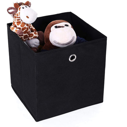 Nancy's 6 Opvouwbare Opbergdozen - Vouwdoos - Opbergboxen 30 x 30 x 30 cm - Zwart