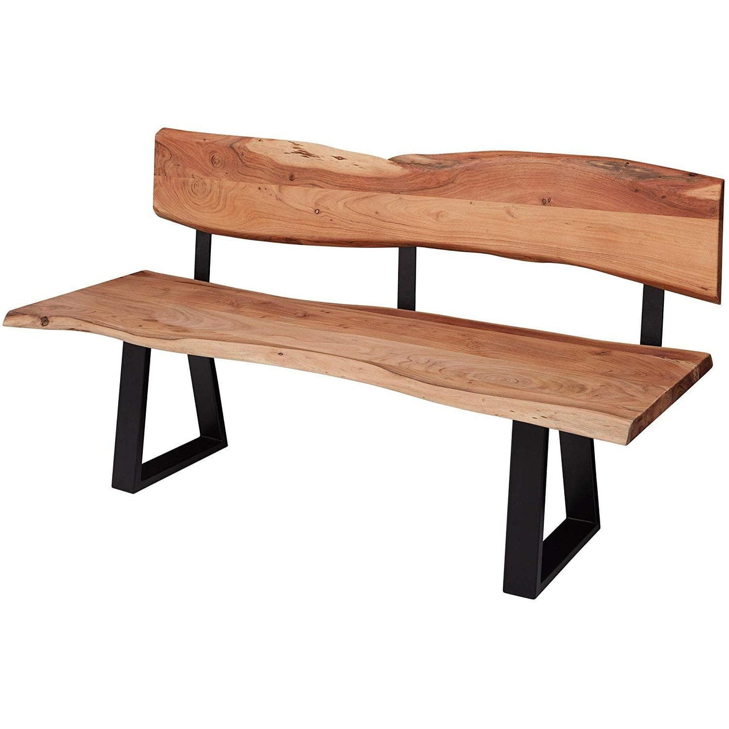 Nancy's Olney Sofas - Banc de cuisine en bois massif - Canapé - Banc de salle à manger - Marron - 180 x 85,5 x 60 cm