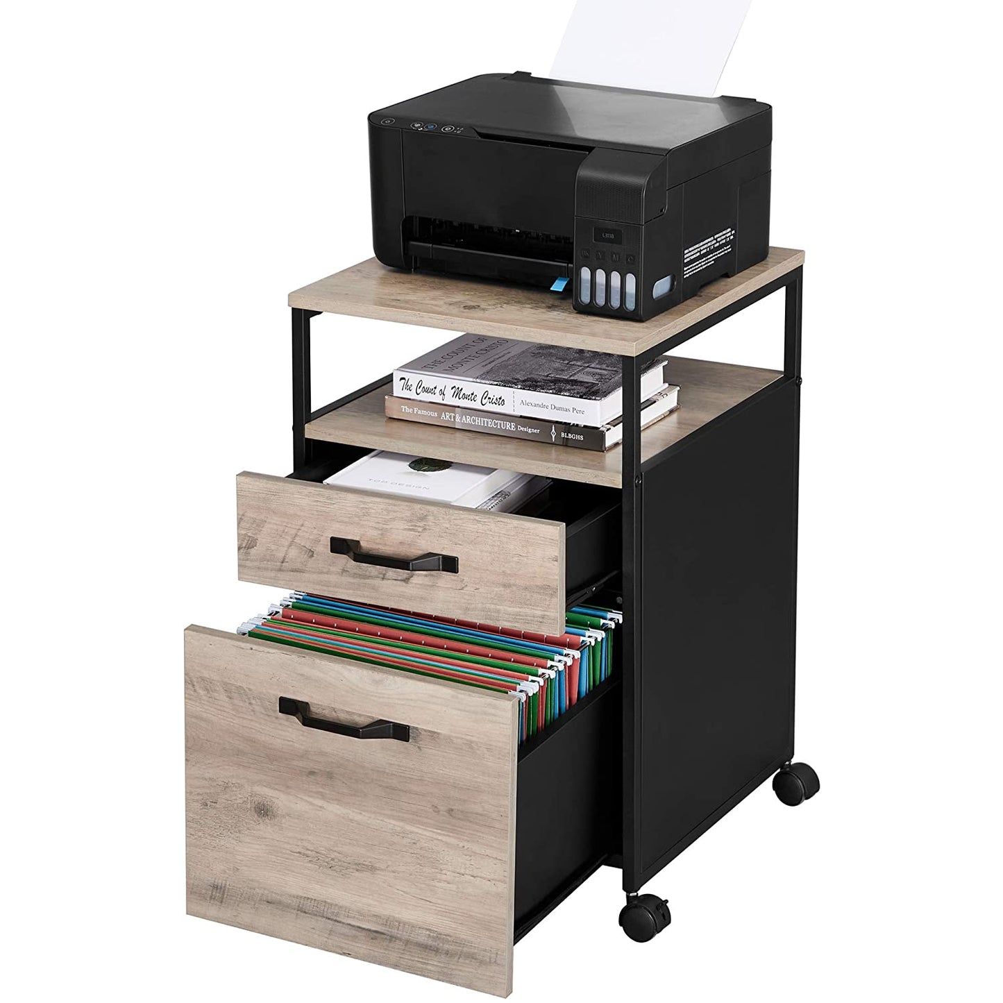 Nancy's Industrial Drawer Unit - Drawer Units - Rolling Container with Lock - 2 Drawers - 41 x 45 x 66 cm
