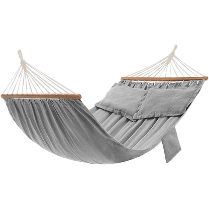 Nancy's Brydon Island Hangmat - Kussens - Weefsel - Hout - Grijs - 210 x 150 cm