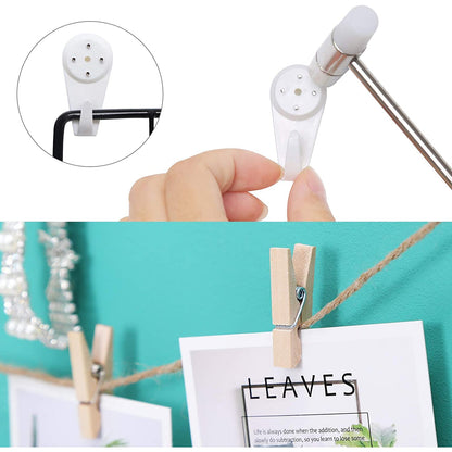 Nancy's Hereford Fotorek - Decoratie - Wanddecoratie - Gaaswand - Set Van 2 - Klembord - S-Hanger - Clips - Henneptouw