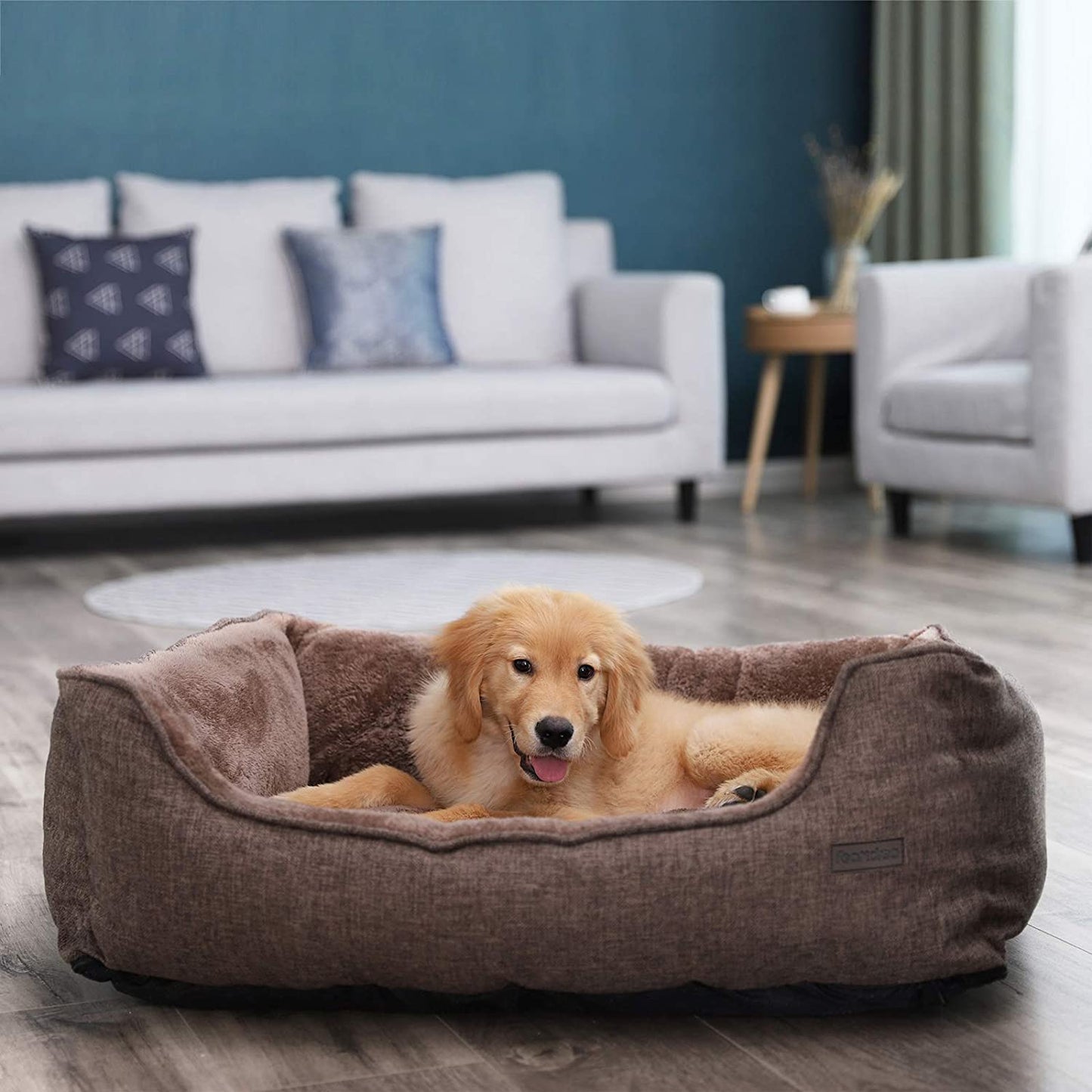 Nancy's Morelia Hondenmand wasbaar - Afneembare hoes - Hondenkussen - Bruin - 90 x 25 x 75 cm