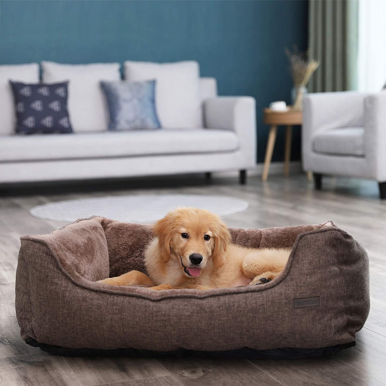 Nancy's Morelia Hondenmand wasbaar - Afneembare hoes - Hondenkussen - Bruin - 90 x 25 x 75 cm