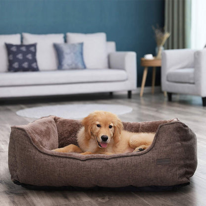 Nancy's Morelia Hondenmand wasbaar - Afneembare hoes - Hondenkussen - Bruin - 90 x 25 x 75 cm