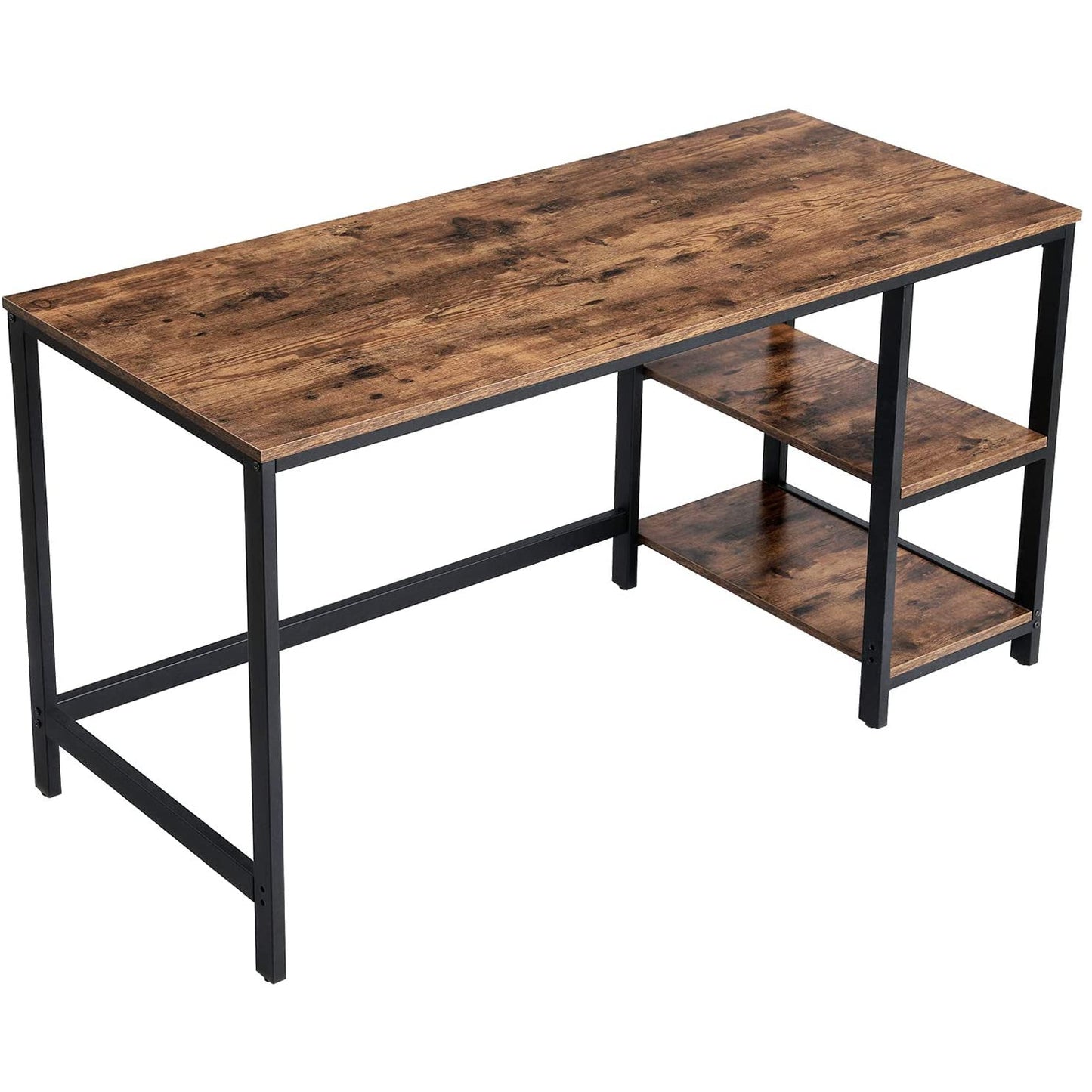 Nancy's Orchards Bureau - Computertafel - Opbergruimte - Bruin / Zwart - 140 x 60 x 75 cm