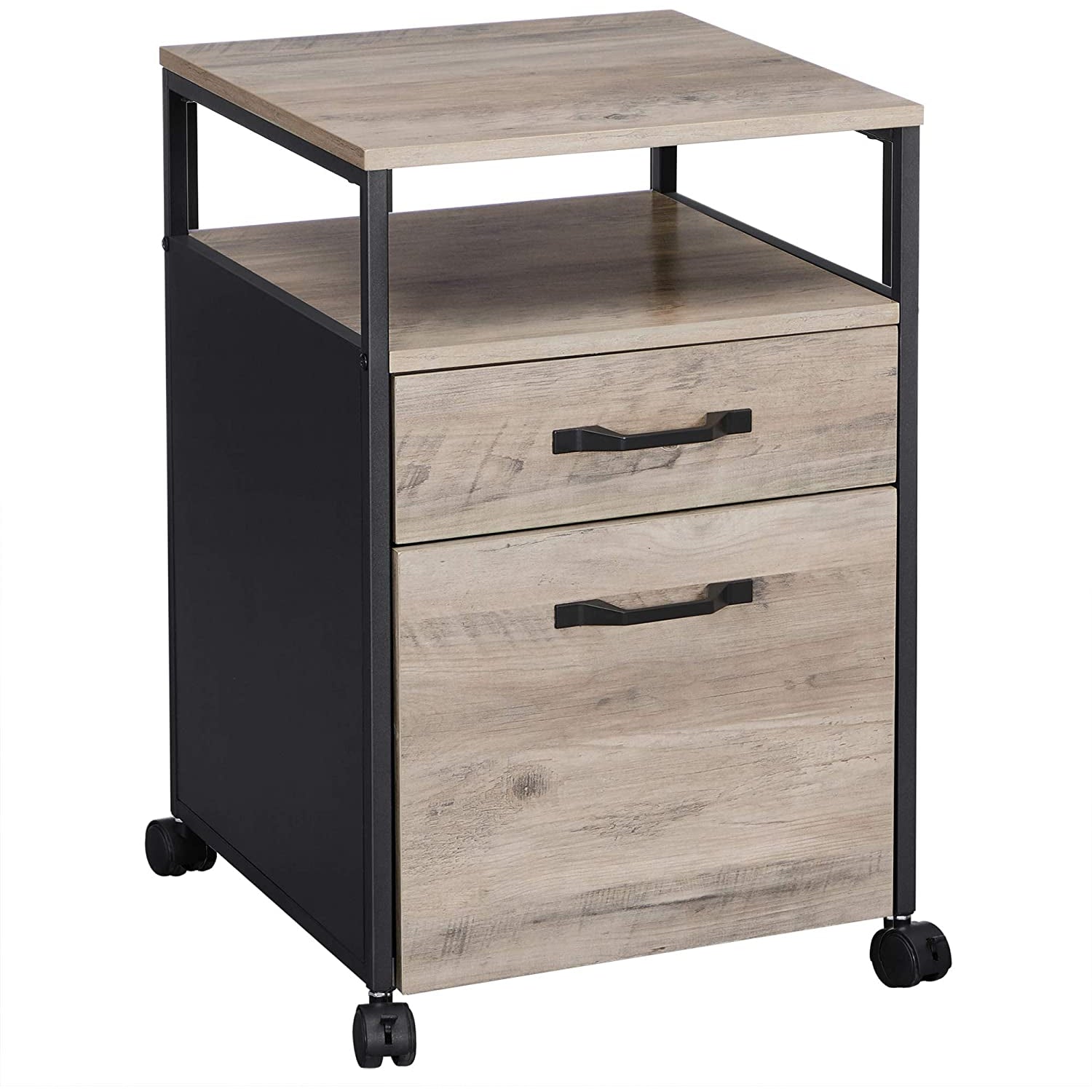 Nancy's Laoda Ladeblok - Archiefkast - Kantoorkast - Bruin / Zwart - ± 40 x 45 x 65 cm