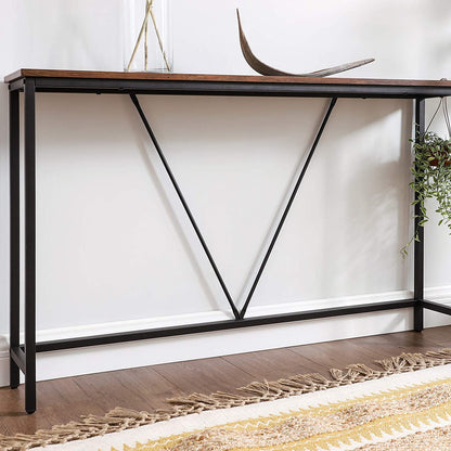 Nancy's Consoletafel Omaha - Vintage tafel - Industrieel - Bruin/Zwart - 120 x 23 x 74 cm