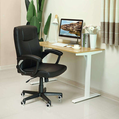 Nancy's Hamilton Heights Luxe Zwarte Bureaustoel - Ergonomische Bureaustoelen - Bureaustoelen Voor Volwassenen