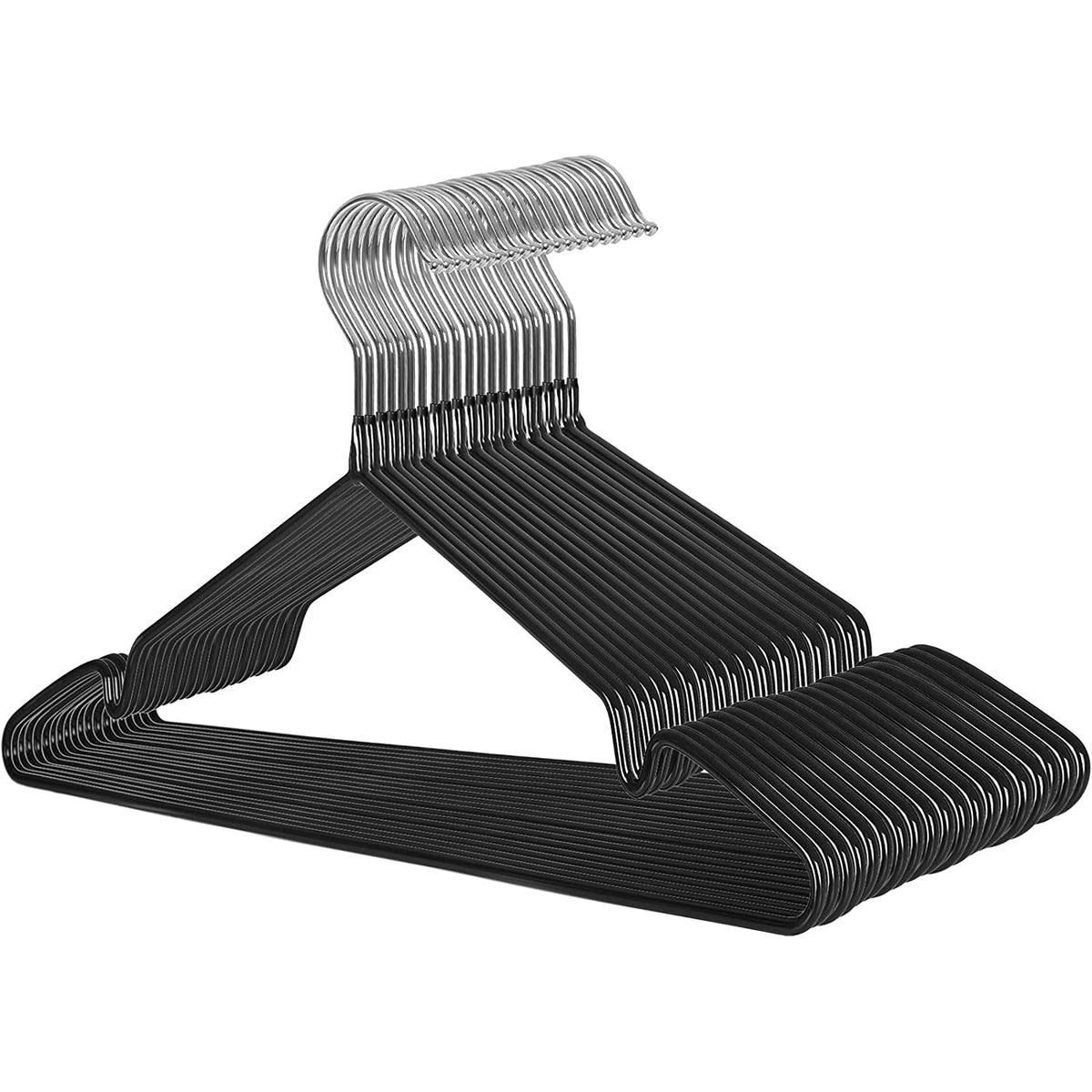 Nancy's Brunel Kledinghangers - 20 Stuks - Premium - Anti-Slip - Draaibare Haak - Zwart - ‎‎42.5 x 0.4 x 20.5 cm