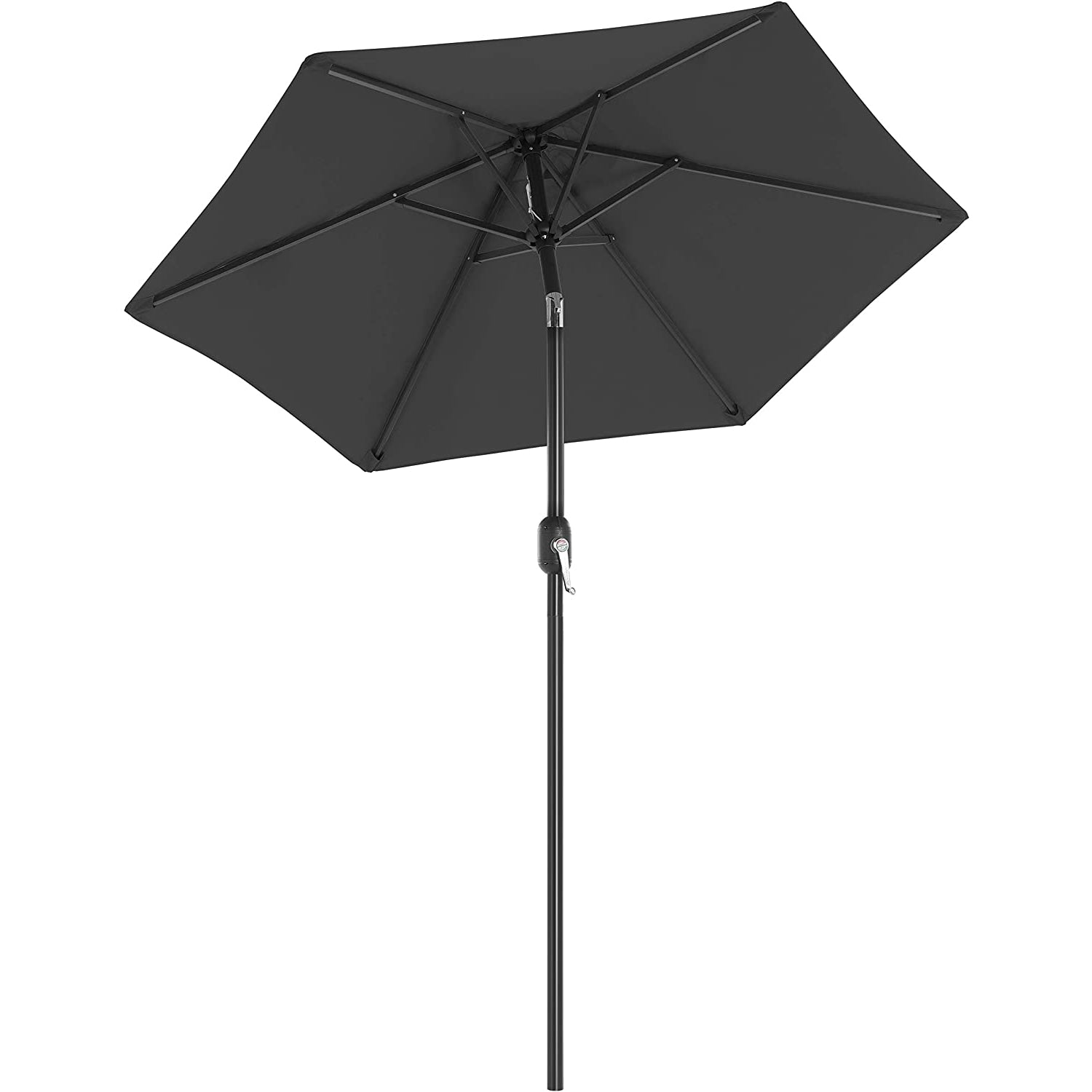 Nancy's Heber Parasol - Market parasol - Garden parasol - UV Protection - UPF 50+ - Metal - Bendable - Gray - 200 cm