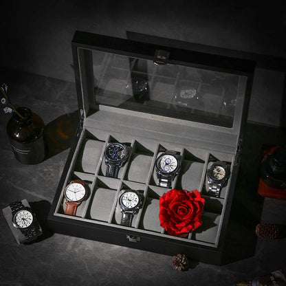 Nancy's Watch Box - Boîtier de montre - Rangement de montres - Boîte de rangement pour 12 montres