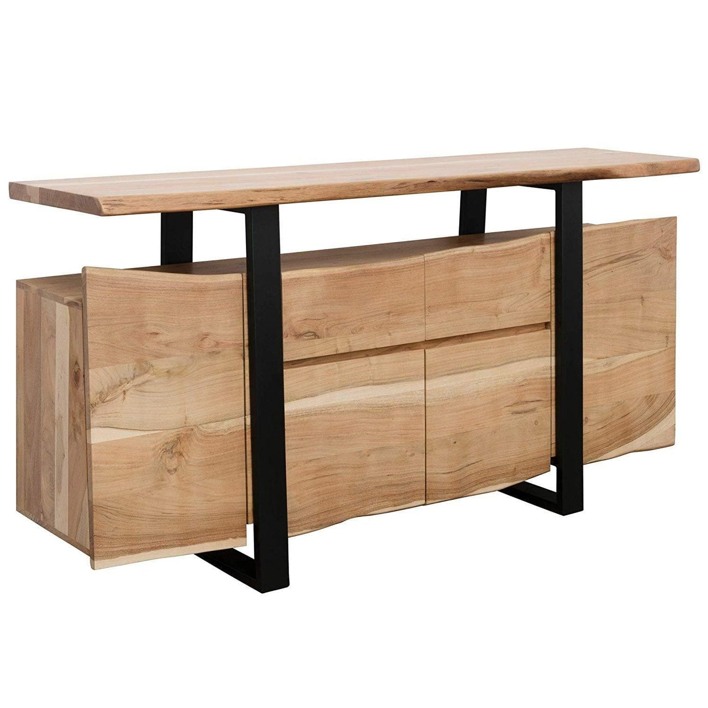 Nancy's Dressoirs - Dressoir Kasten - Massief Houten Commode - Boomstam - Bruin - 175 x 90 x 44 cm
