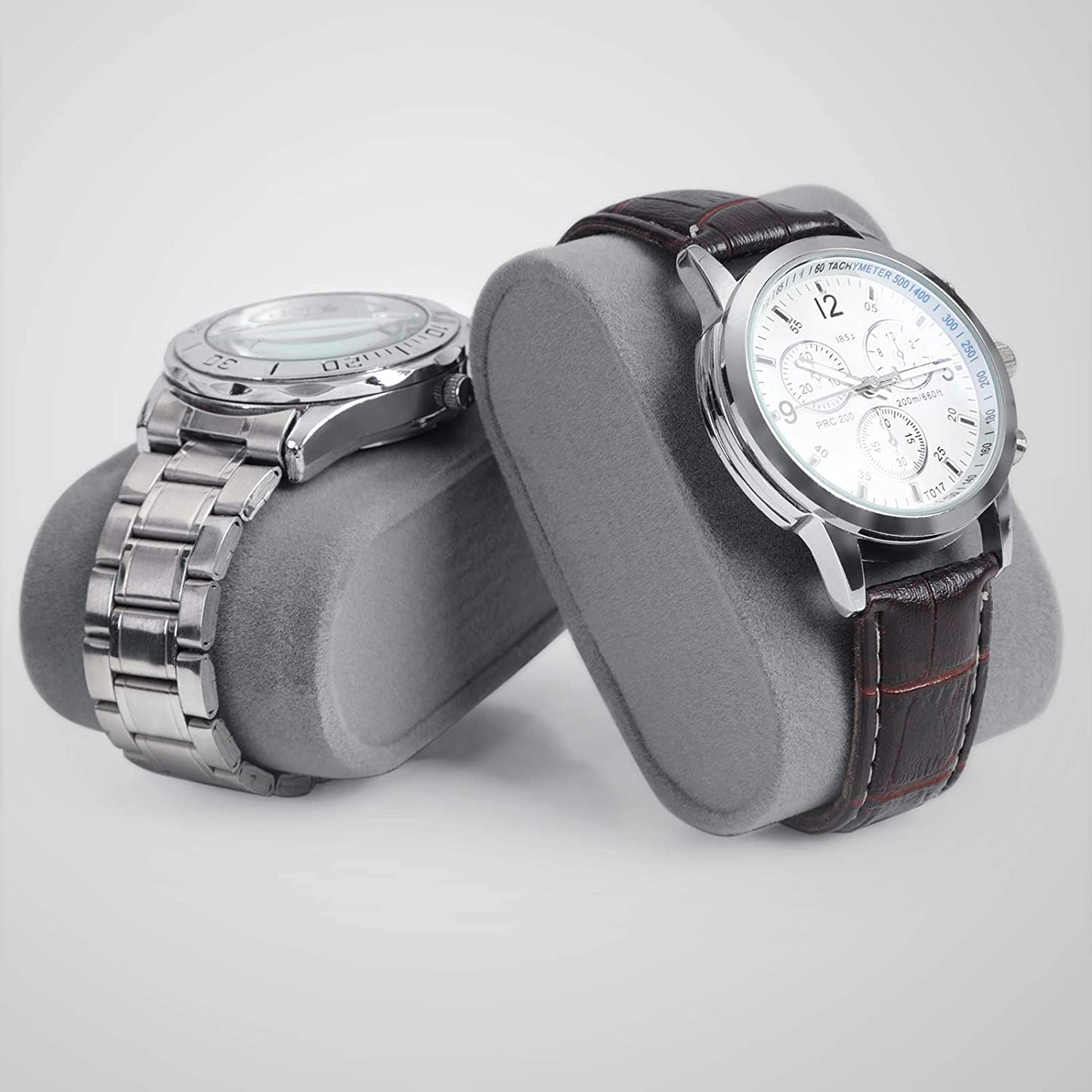 Nancy's Cateano Horlogedoos - Horlogebox - Opbergdoos voor 6 Horloges - Zwart / Grijs