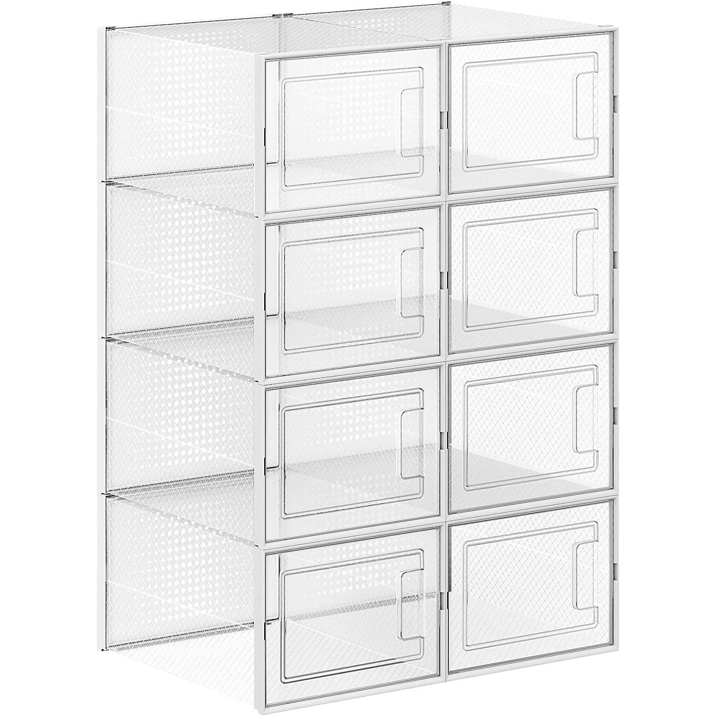 Nancy's Gasters Shoe Boxes - Storage Boxes - Stackable - Set of 8 - Organizers - Transparent - 28 x 31 x 24.5 x 17.5 cm 36 x 21 cm