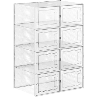 Nancy's Gasters Shoe Boxes - Storage Boxes - Stackable - Set of 8 - Organizers - Transparent - 28 x 31 x 24.5 x 17.5 cm 36 x 21 cm