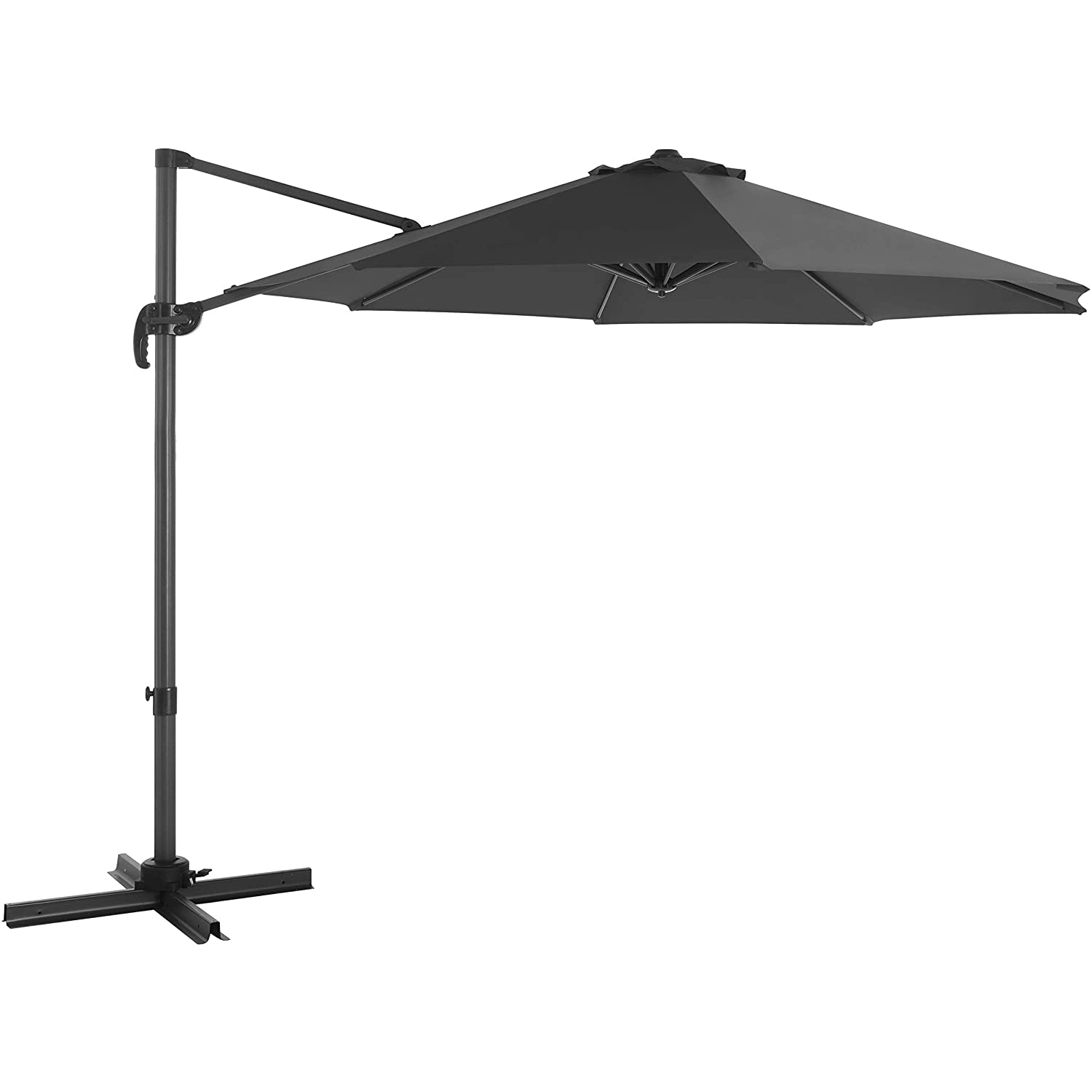 Nancy's Forestview Parasol - Hanging parasol - UPF 50+ - Rotatable - Adjustable - 3m Diameter - Gray