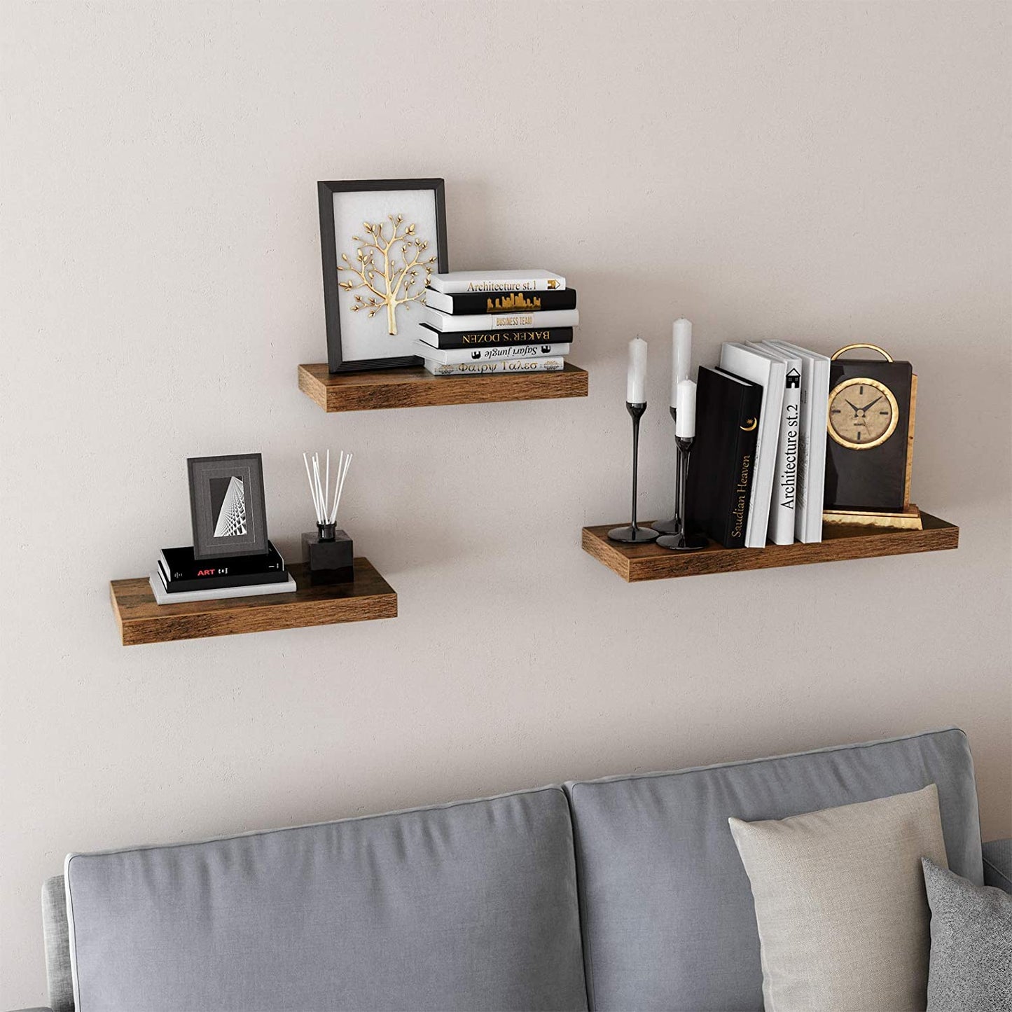 Nancy's Wandplank - Boekenplank - Hangplank - 60 x 20 x 3,8CM - Industrieel