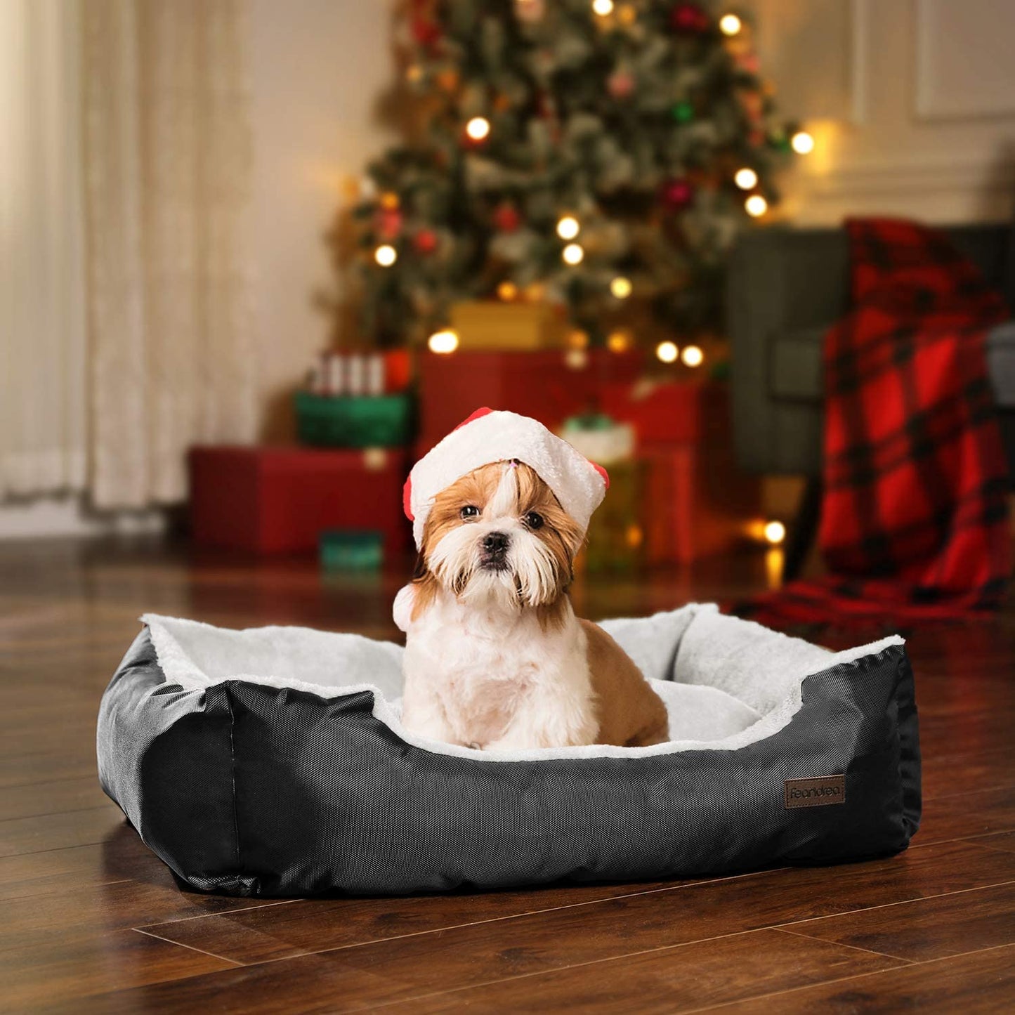 Lit pour chien de luxe de Nancy - Canapé pour chien lavable - Lit pour animaux de compagnie - Lits pour chiens - 70 x 55 x 21 cm