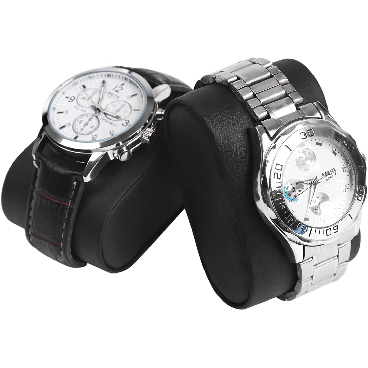 Nancy's Frank Hill Horlogedoos - Horloge Opslag - 12 Vakken - Fluweel - PU - Metalen Gesp - Zwart - 36,2 X 9 X 21,3 cm