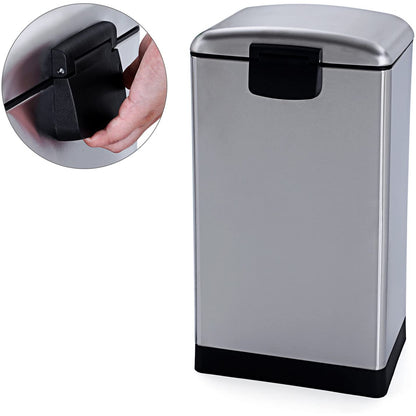 Poubelle Nancy's Poubelle 30L - Poubelle à Pédale Inox - Poubelle - Poubelle Argent