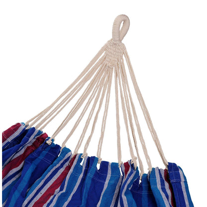 Nancy's Canton Hammock - Multiple Persons - 210 x 15 cm - Up to 210kg - Blue - Red - Cotton - Polyester 