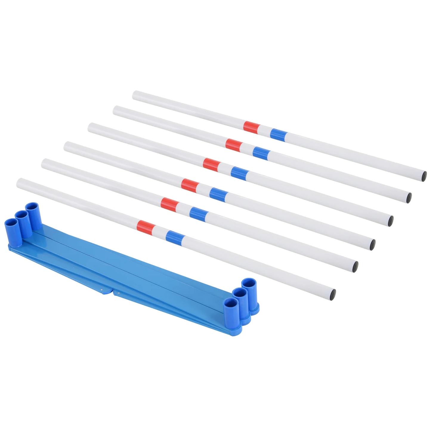 Nancy's Cape Coral Slalom Poles - Poles - Agility Training - Including Bag - White/Blue - 305 x 60 x 94 cm