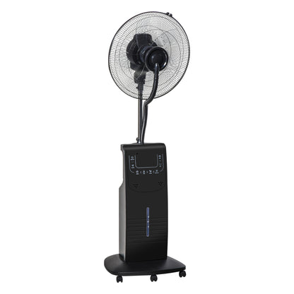 Nancy's New Haven Statiefventilator  - Mistventilator - LED-Paneel - 3 Snelheden - Staal - Zwart - 44,5 x 135 cm