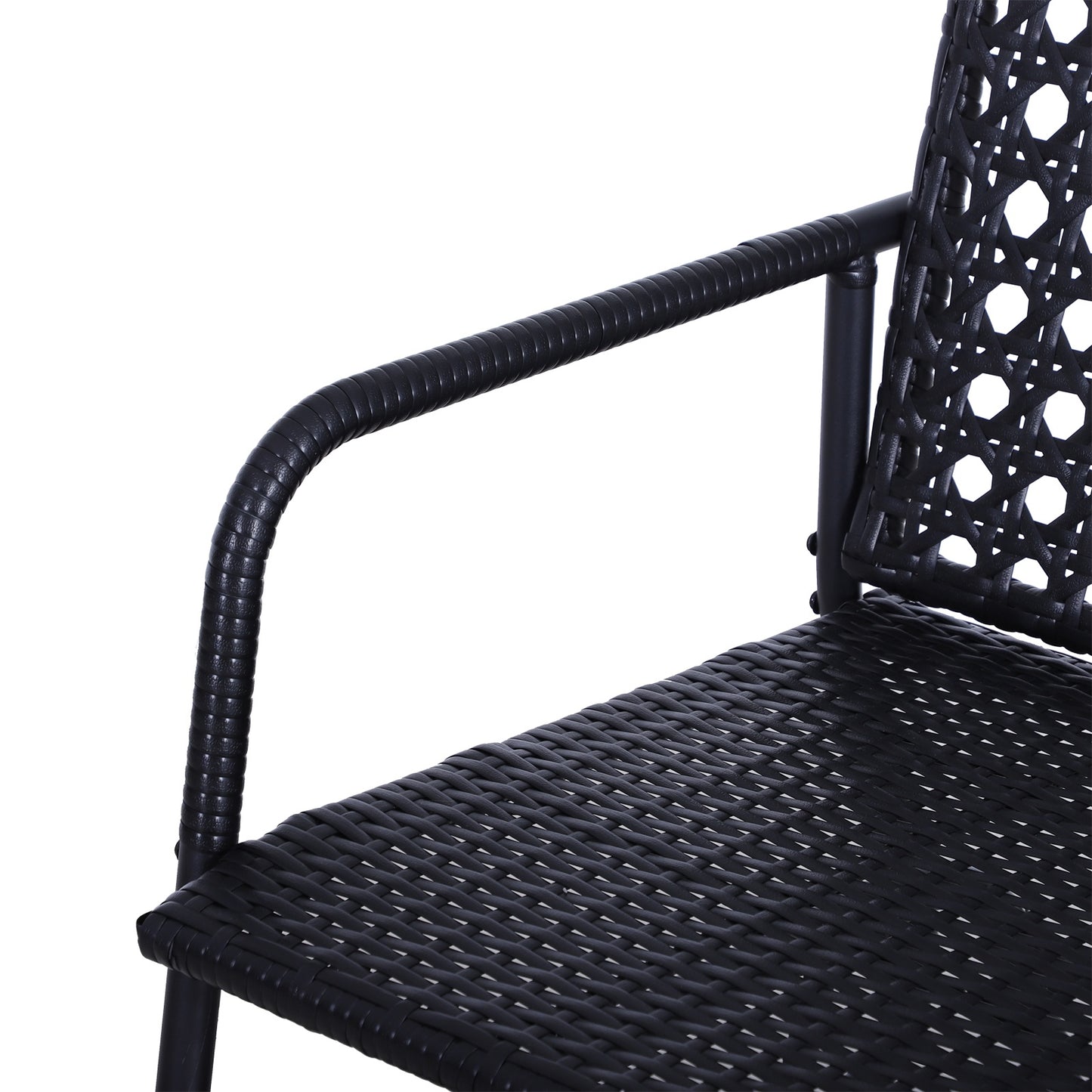 Nancy's Carson Swing Bench - Balançoire de jardin - Banc de jardin - Polyrotin - 2 places - Noir - 120 x 76 x 90 cm