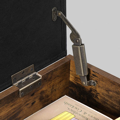 Nancy´s Marteleira Schoenenbank - Schoenenkast - Opbergbank - Vintage Bruin / Zwart - 70 x 30 x 45 cm