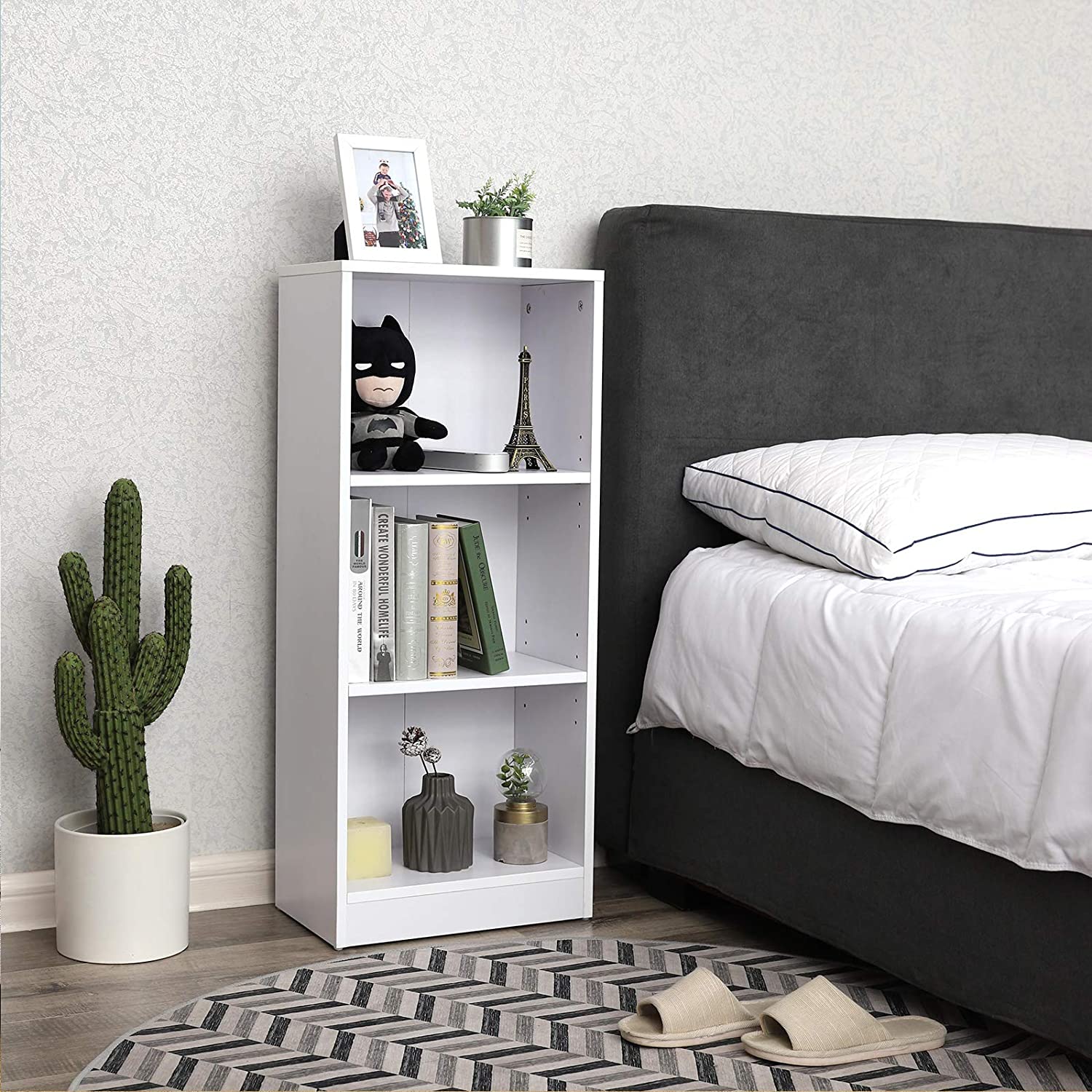 Nancy's Boekenkast met 3 planken - Kast met verstelbare planken - 40 x 24 x 93 cm