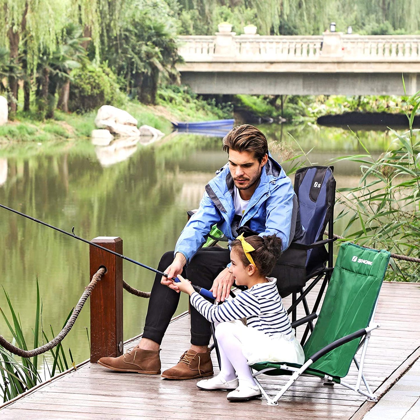 Nancy's Breadner Klapstoel - Campingstoel - Klapbaar - Draagtas - Oxford-Weefsel - Groen - 56 x 53 x 64 cm