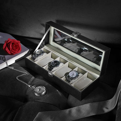 Nancy's Watch Box - Boîte à montres avec miroir - Boîte de rangement pour 6 montres