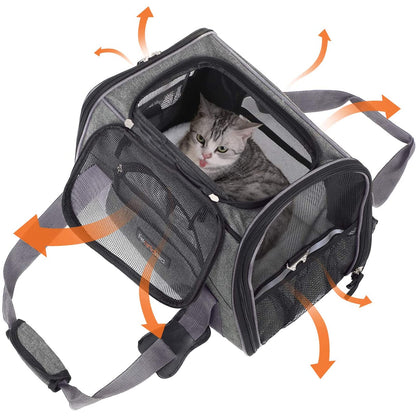 Sac de transport Nancy's pour animaux de compagnie - Sac de transport chien - Sac de transport chat - Gris foncé - 44 x 25 x 28 cm