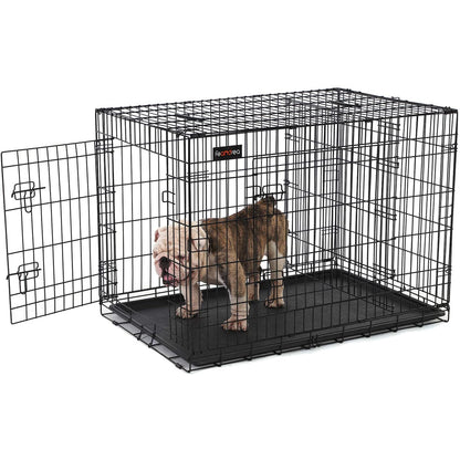 Cage pour chien de Nancy - Banc - Chiens - 2 Portes - Chenil - 107 x 70 x 77,5 cm