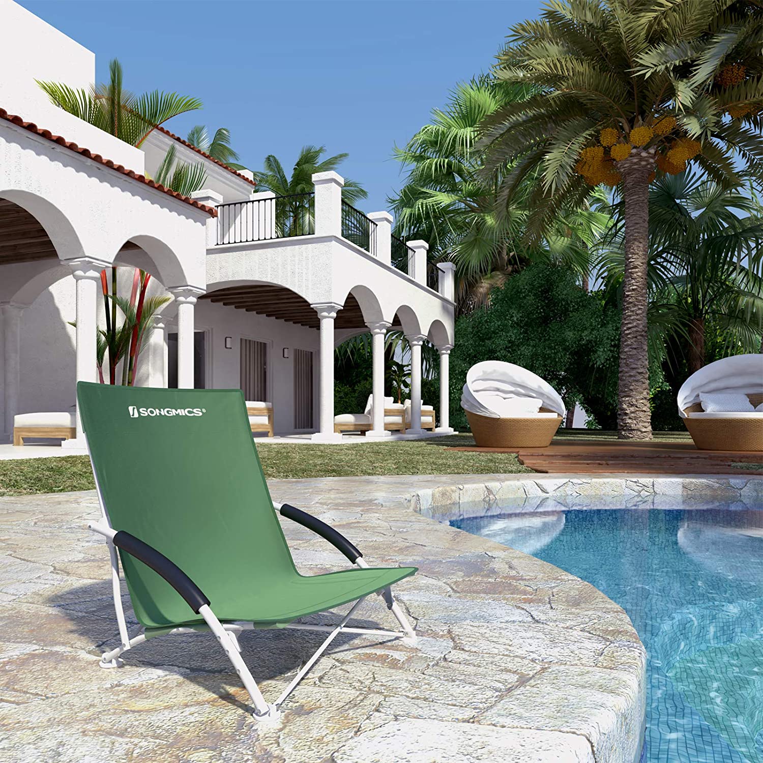 Nancy's Breadner Klapstoel - Campingstoel - Klapbaar - Draagtas - Oxford-Weefsel - Groen - 56 x 53 x 64 cm